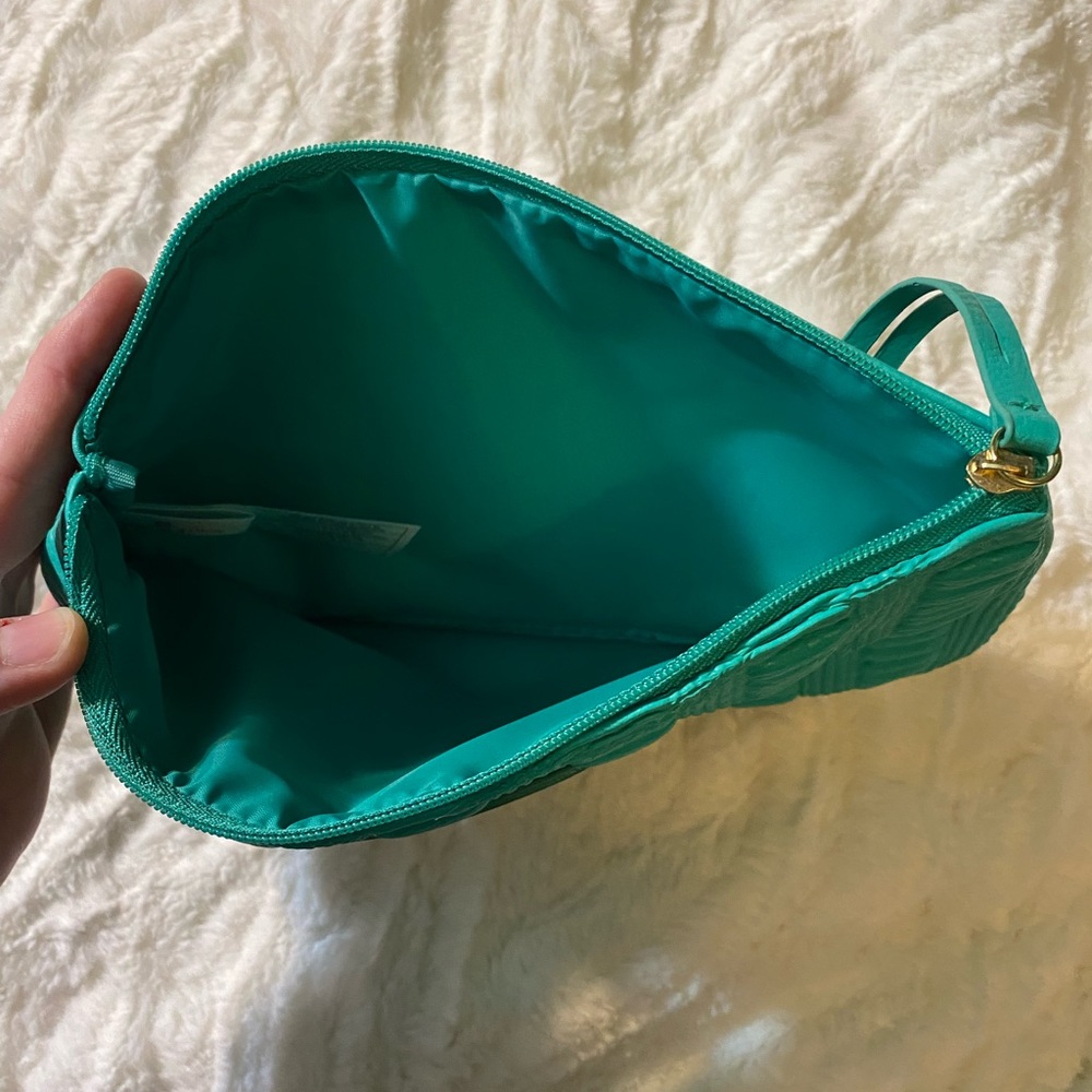 Elizabeth Arden Teal Zippered Cosmetic Makeup Bag - Picture 4 of 6